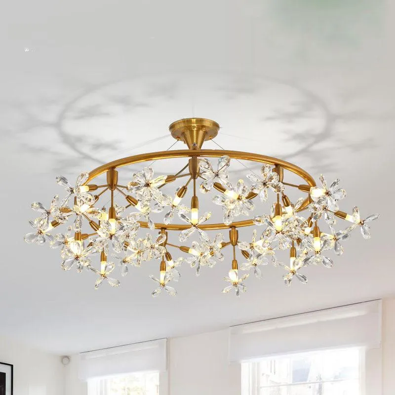 Pendant Lamps Nordic Crystal Butterfly Chandelier Post Modern Simple Living Room Dining Bedroom Firefly Led ChandelierPendant