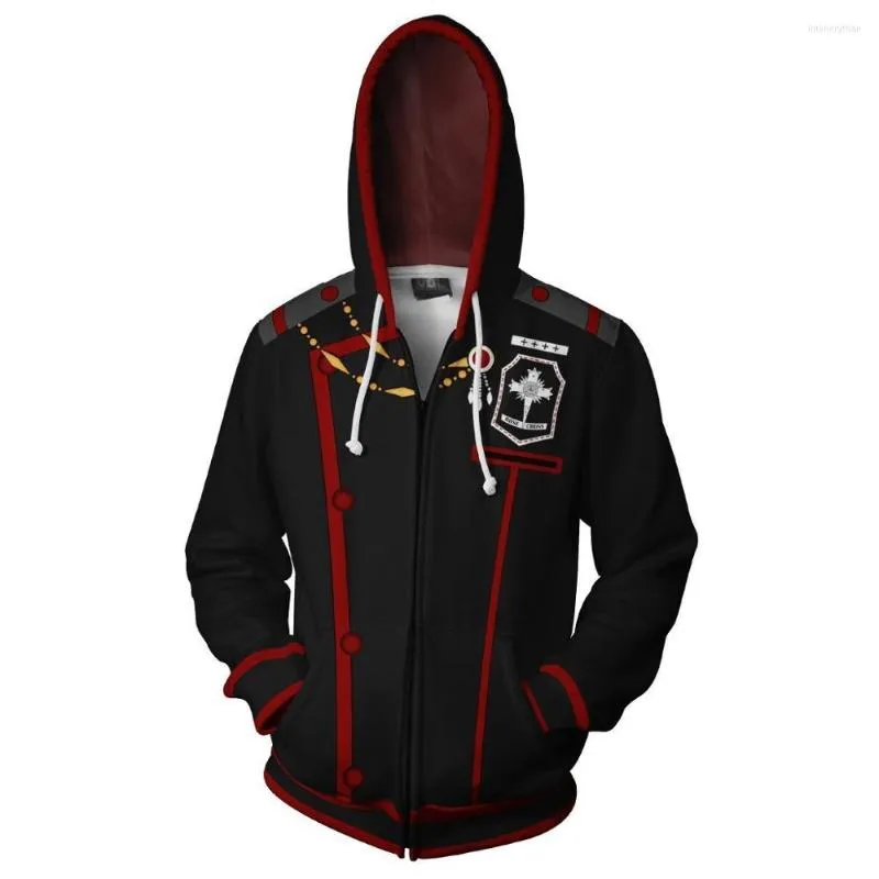 Men's Hoodies Cosplay Coat D.Gray-man Allen Walker 3D Print Hoodie Unisex Spring And Autumn Zipper Hooded