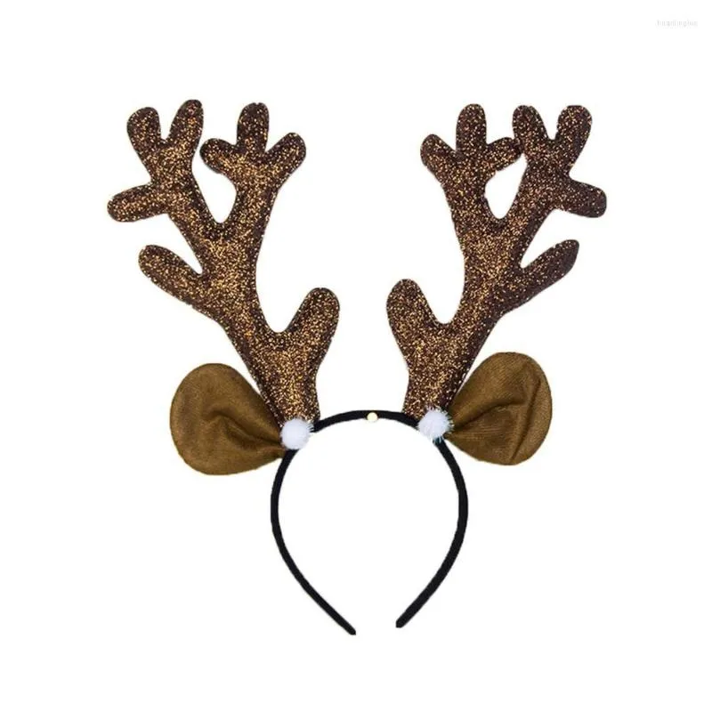 Décorations de Noël Mignon Big Antler Cheveux Cravate Bandeau Décoration Tissu Adulte Accessoires