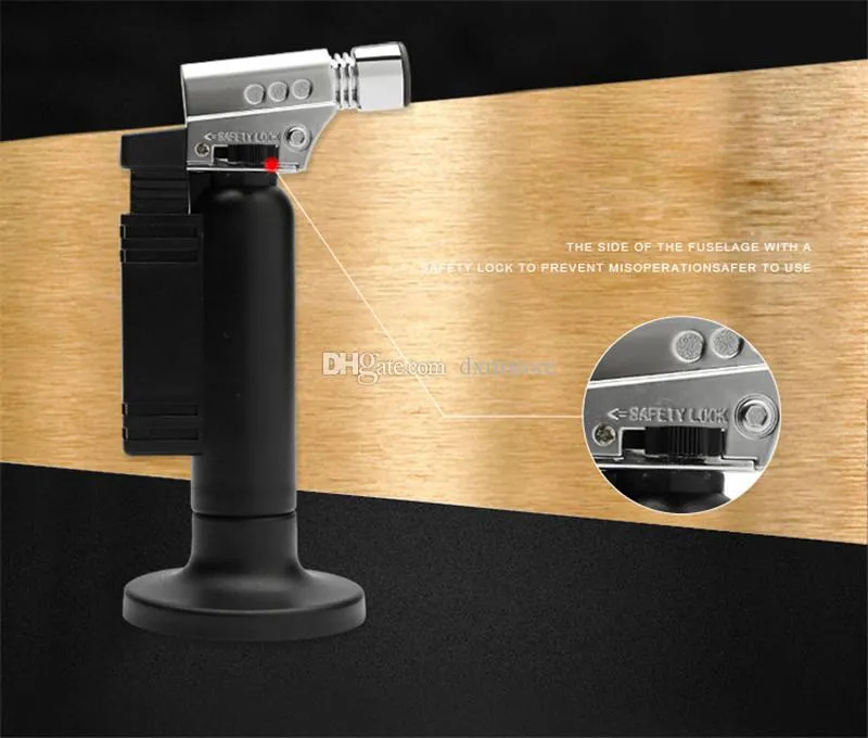 DAB Butane Jet Flame Torch Lighter Kitchen Torch Giant Heavy Duty Windproof Butane Refillable