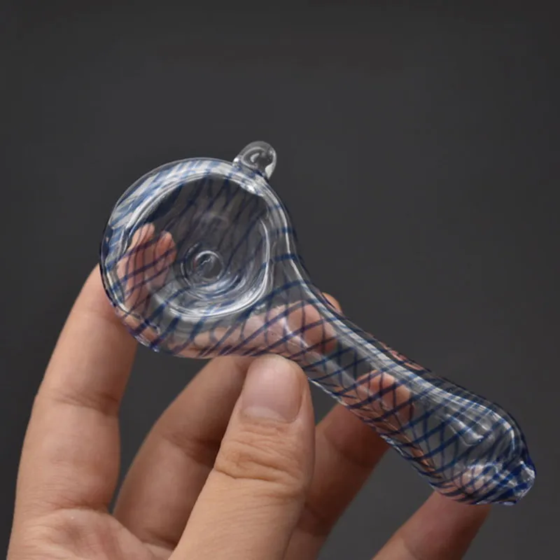 Verre Brûleur À Huile Pipe Fumer Main Pipes Belle Eau Bong Tabac Accessoires Dab Rig Art Brûleur À Huile Cuillère DHL Gratuit