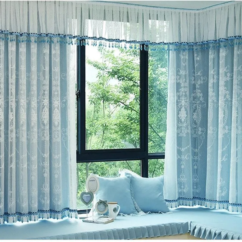 Curtain & Drapes European Embroidery Curtains For Living Room Luxury Blackout Fabric Bedroom Bay Window Kitchen Door PinkCurtain