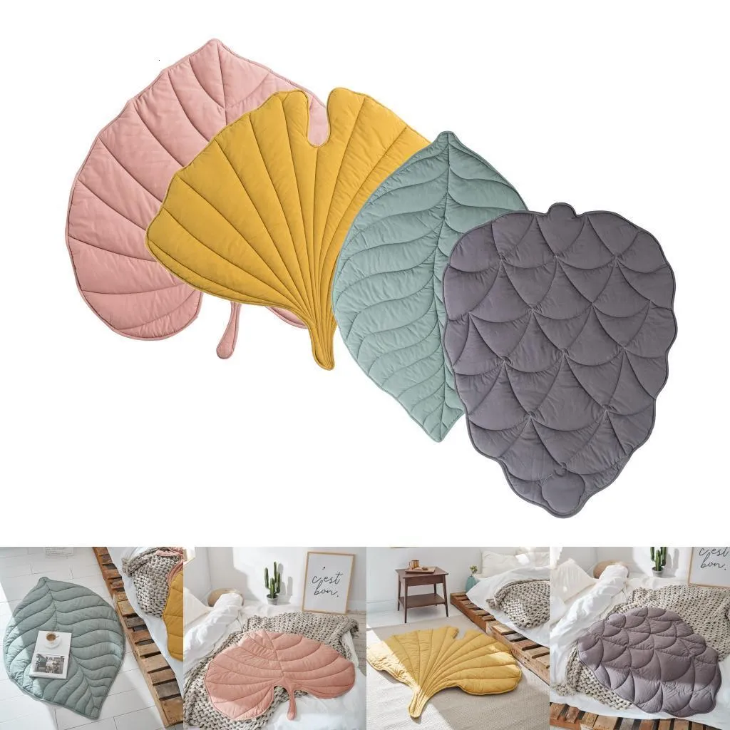 Leaf Shape Area Rug Modern Decorative Bedroom Living Room Soft Rugs 43