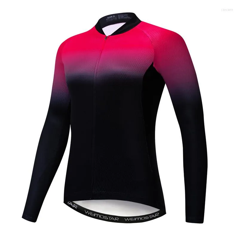 Racing Jackets Weimostar 2023 Cycling Jersey Long Sleeve Women MTB Bicycle Clotihng Autumn Mountian Bike Top Clothes