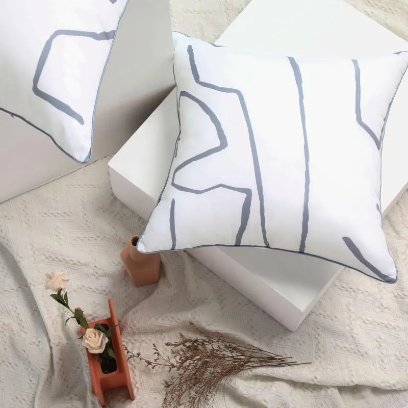 Cuscino di divano di divano in marmo bianco salotto comodo letto posteriore navino carista 40 50 cm