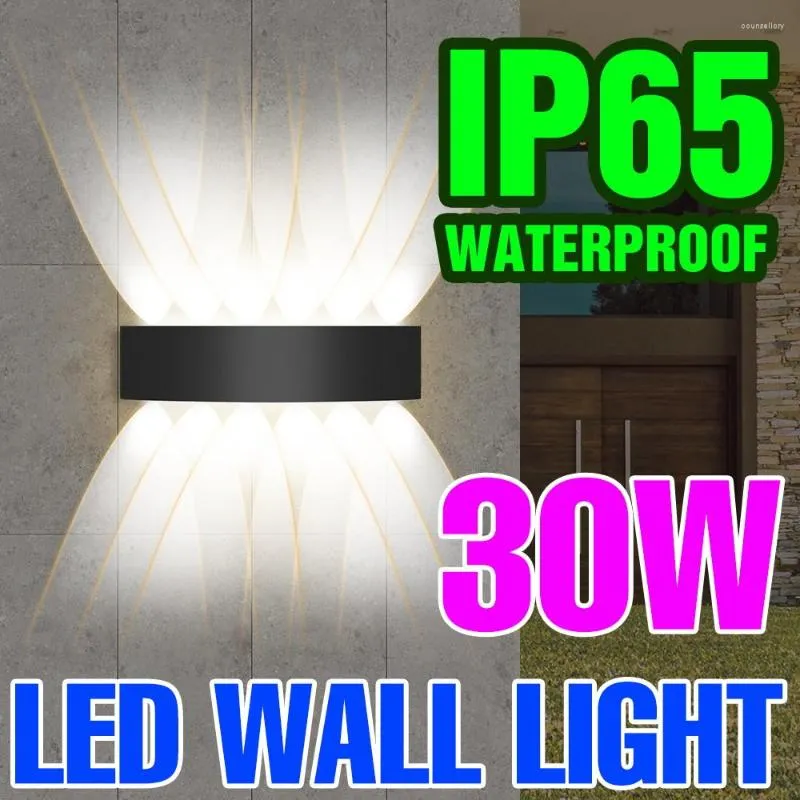 Vägglampor 220V LED Modern Light Outdoor Lighting Garden Lamp armatur Living Home Decor IP65 Vattentät fixtur