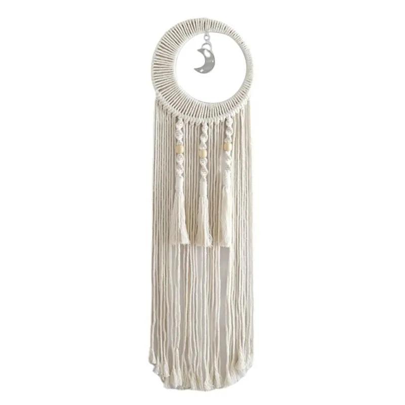 Figurines décoratives objets Boho macramé attrape-rêves décoration murale faite à la main bohème maison pompon tentures ornement de mariage cadeau artisanal