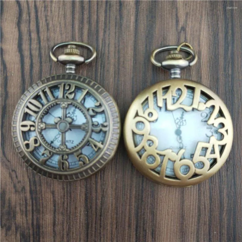 Zegarki kieszonkowe zegarek vintage rzymskie cyfry rzymskie Fob szklany naszyjnik