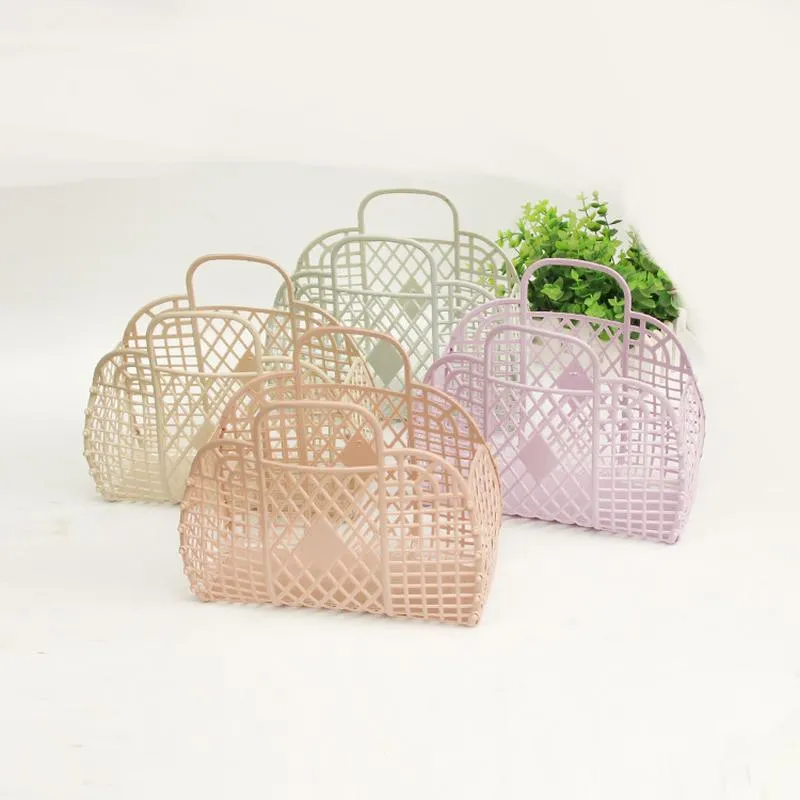 Evening Bags Summer Hollow Jelly Basket Beach Vacation Large-capacity Bag Female Purses And Handbags Luxury DesignerEvening