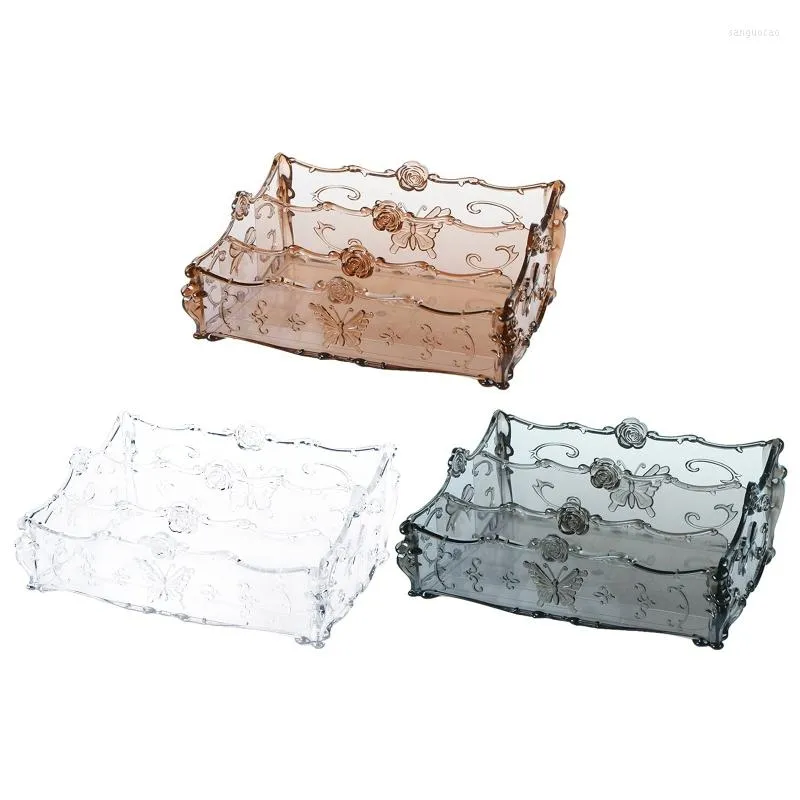 Boîtes de rangement Boîte de maquillage en plastique Boîte de maquillage sculpté Organisateur de maquilleur pour la salle de bain Home Bownal Bijoux Cosmetic Dropship