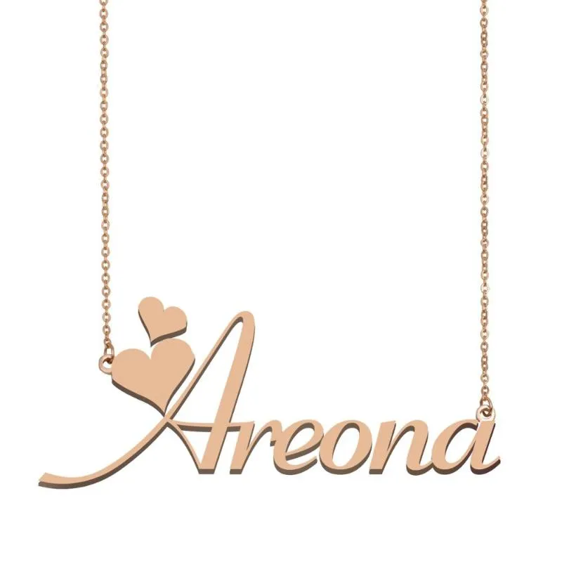 Pendant Necklaces Areona Name Necklace Custom For Women Girls Friends Birthday Wedding Christmas Mother Days Gift