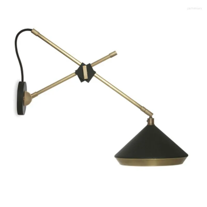 Wandlampen Noordelijke post Moderne Iron Swing Arm Lamp Slaapkamer Studie Corridor