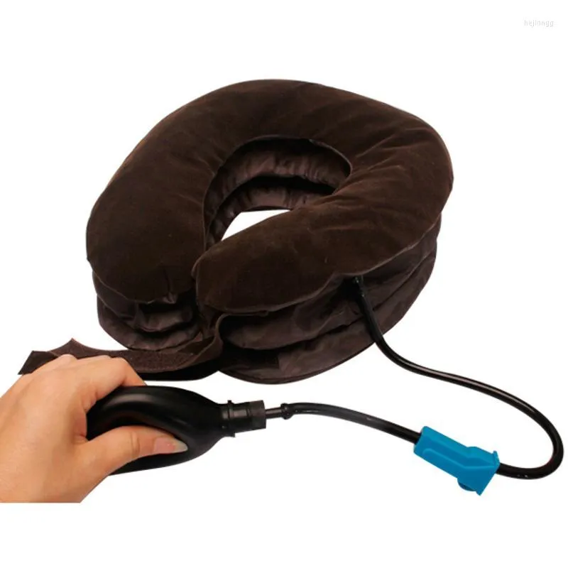 Air de repos de tête de voiture de voyage en forme de U de cou gonflable de massage d'oreiller pour