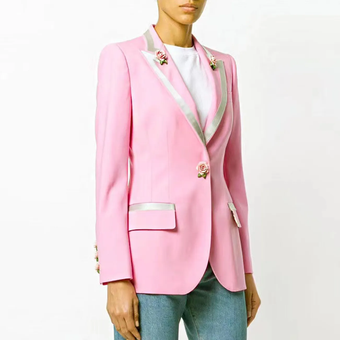 Kvinnor kostymer designer kläder blazers smala midja våren nya släppta toppar A200
