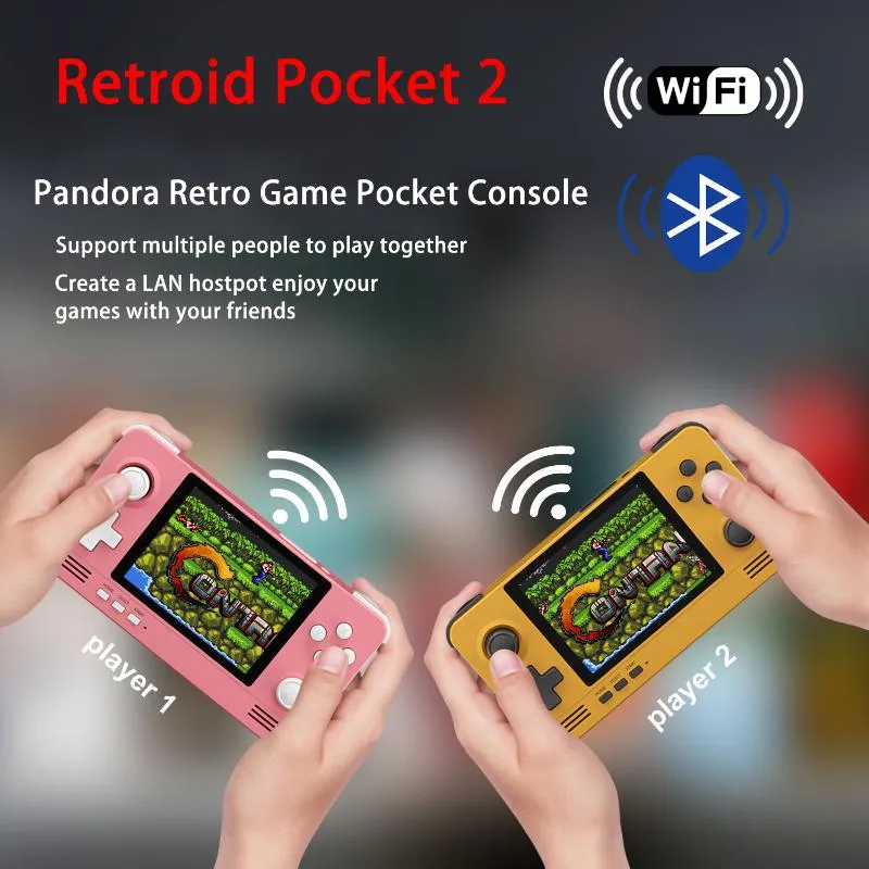 Retroid Pocket 2 레트로 게임 핸드 헬드 콘솔 3.5 인치 IPS 화면 안드로이드 및 판도라 듀얼 시스템 스위칭 3D 게임 WiFi 휴대용 플레이어