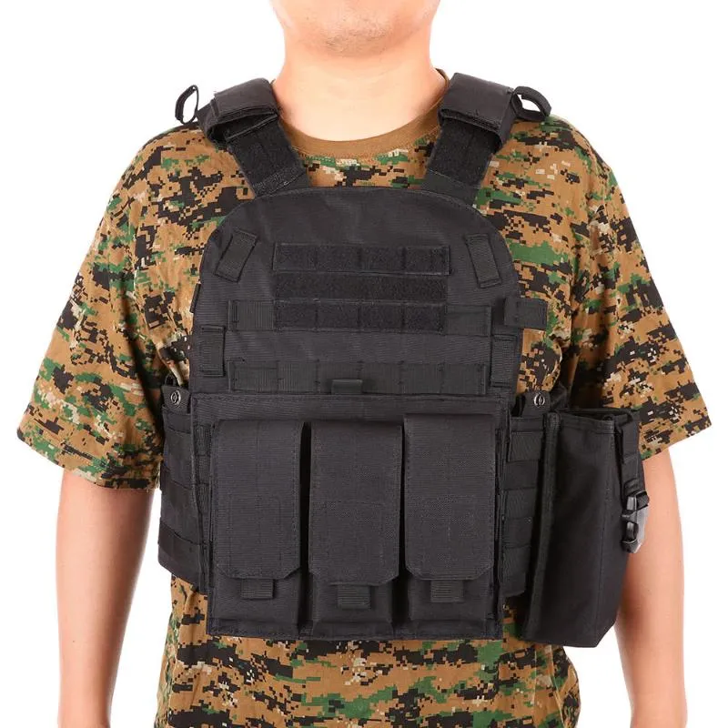 사냥 재킷 Molle Tactical Vest Military Plate Carrier Men Body Armor Paintball 장비 군용 액세서리 전투 조끼