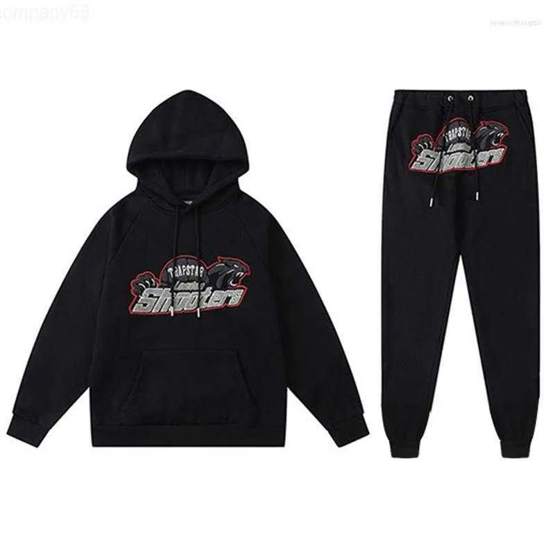 2023 Chándales para hombres Ropa para hombres Conjunto de chándal Trap Star Shooter Ropa deportiva Sudadera con capucha Pantalones Traje de 2 piezas Moda Hip Hop Streetwear Marca Traje deportivo