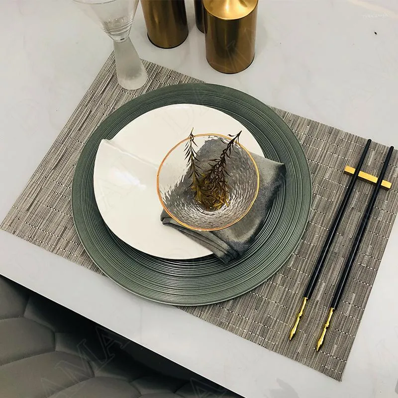 Teller Europäischer Stil Keramikplatte Set Esstisch Hauptlauf Gemüse Salat Dish Wohnzimmer Dekoration Tablett Küchengeschirr Geschirr