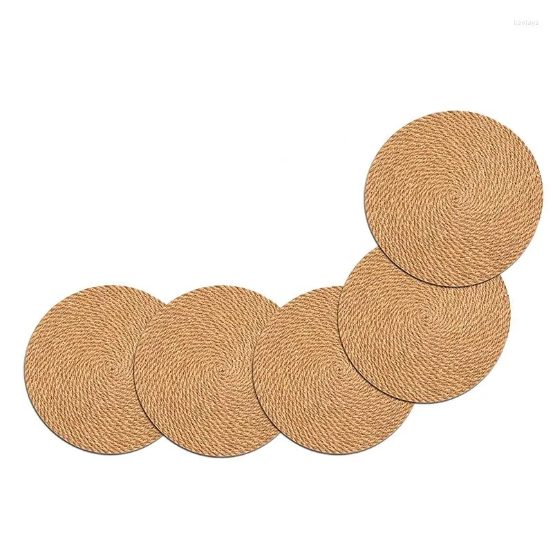 TABELA TATS 5 PCS FLAX ROW ROUND PLACEMAT PLACEMAT MAIS ESTRADA MAIS ESCRITAÇÕES NÃO RELO PARA PRODIÇÕES TOLAS