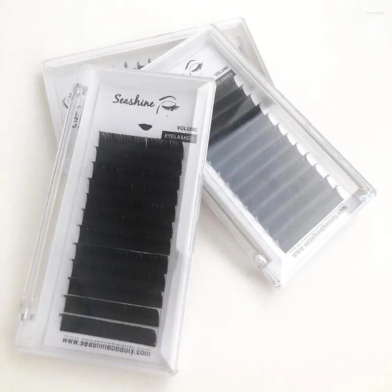 False Eyelashes Seashine 12 Row 0.03mm Easy Fanning Eyelash Extensions 8-18 MM Fast Lashes Self Blooming Volume Fans Auto Fan Cilios