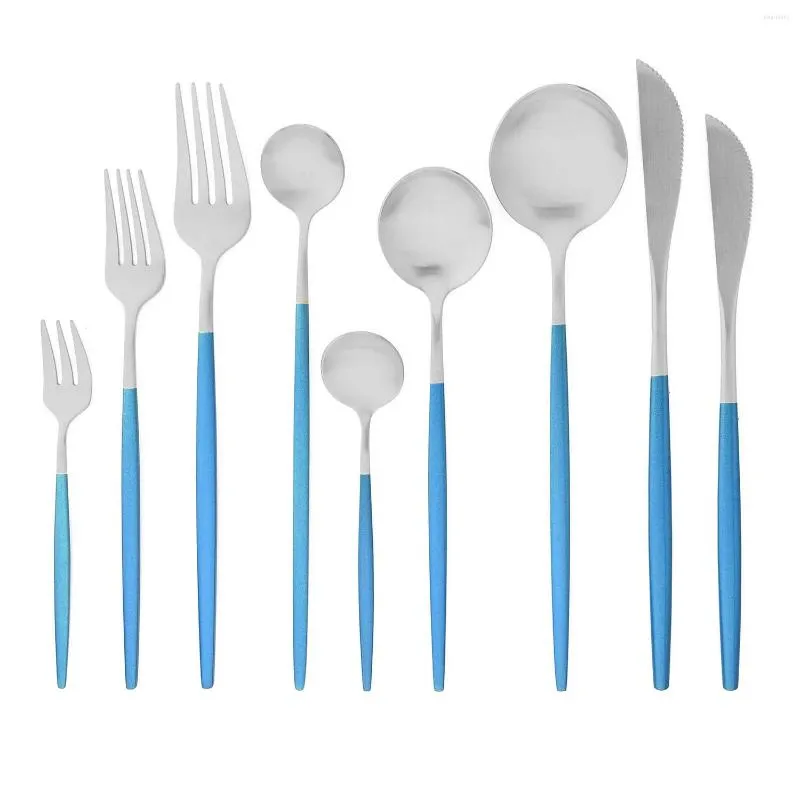 Sin sets Jankng Matte zilver bestek set roestvrij staal flatware keuken zilverwerk steak servies lepel vork mes