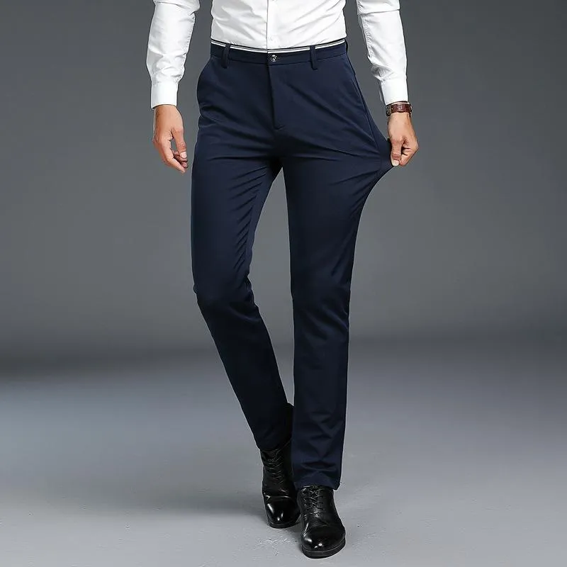 Garnitury męskie Blazery Wysokiej jakości spodni/mężczyźni Casual Spodnie moda mężczyźni Czysty kolor kombinezonu biznesowy/Mężczyzna wysokiej klasy formalmen's