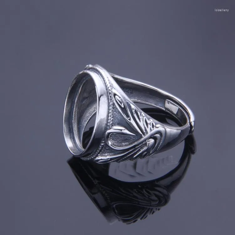Klusterringar 12 16mm 925 Sterling Silver Semi Monta Bases Blanks Base Blank Pad Vintage Wedding Ring Sätt smyckesfynd DIY A2249