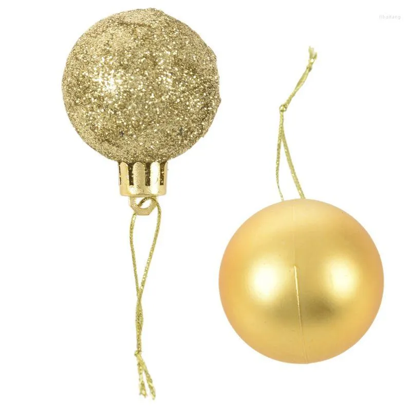 Decoraciones navideñas Big Deal 24pc Decoración de árboles de Navidad Bola con estilo (oro)