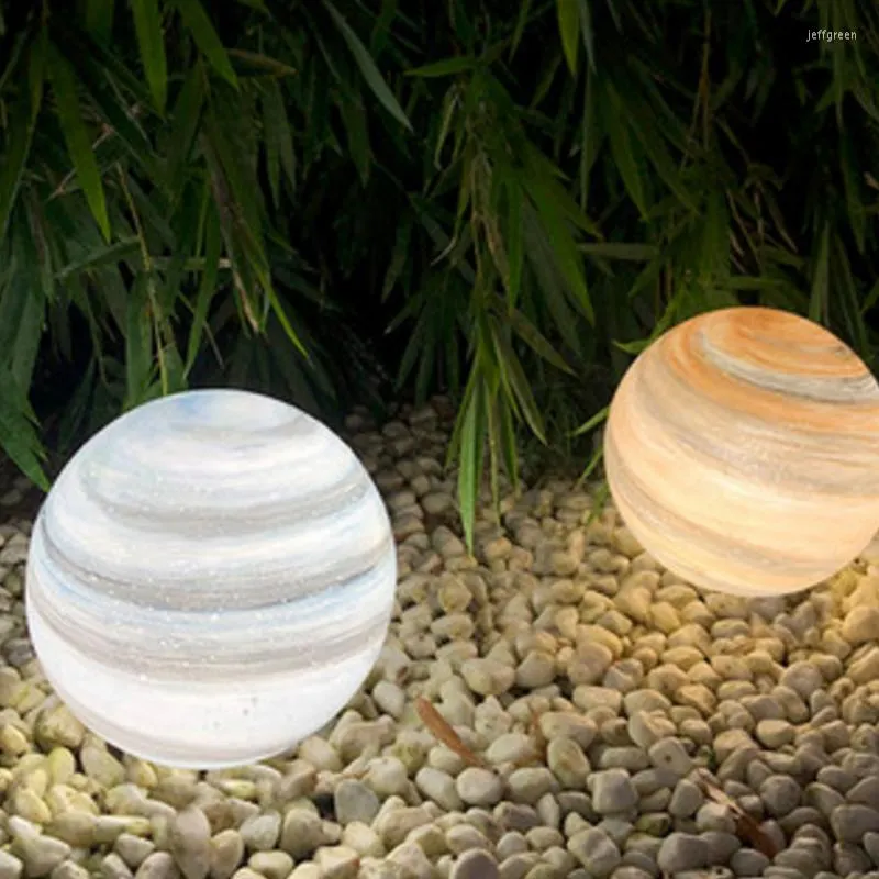 Utomhuslampa Vattentät trädgårdsvilla Courtyard Planet Round Ball Lawn Modern Minimalist Solar