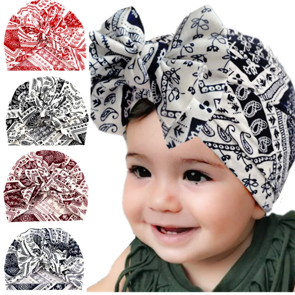 Bebek şapka yaratıcı baskı kazak Hint şapkası yumuşak ve rahat çocuk şapkası
