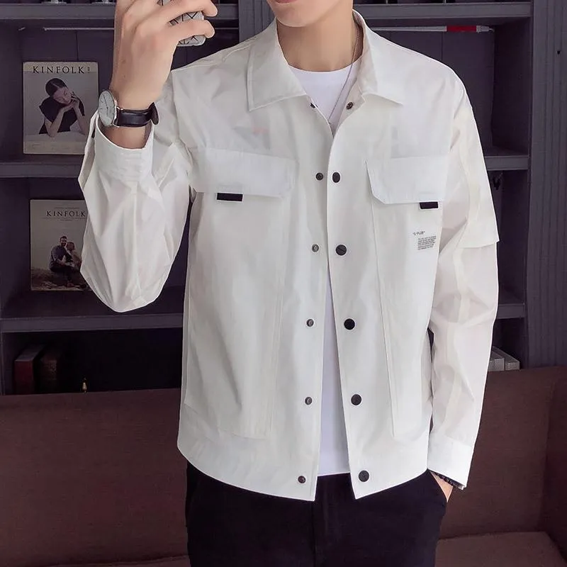 Camicie casual da uomo DBN # Cappotto primaverile Camicia da lavoro alla moda coreana Top Brand stampato da uomo