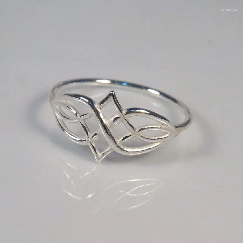 Wedding Rings Fashion Silver Color Bands For Women Geometric Design Luxury accessoires Vrouwelijke dagelijkse slijtage Party Ring Engagement Sieraden