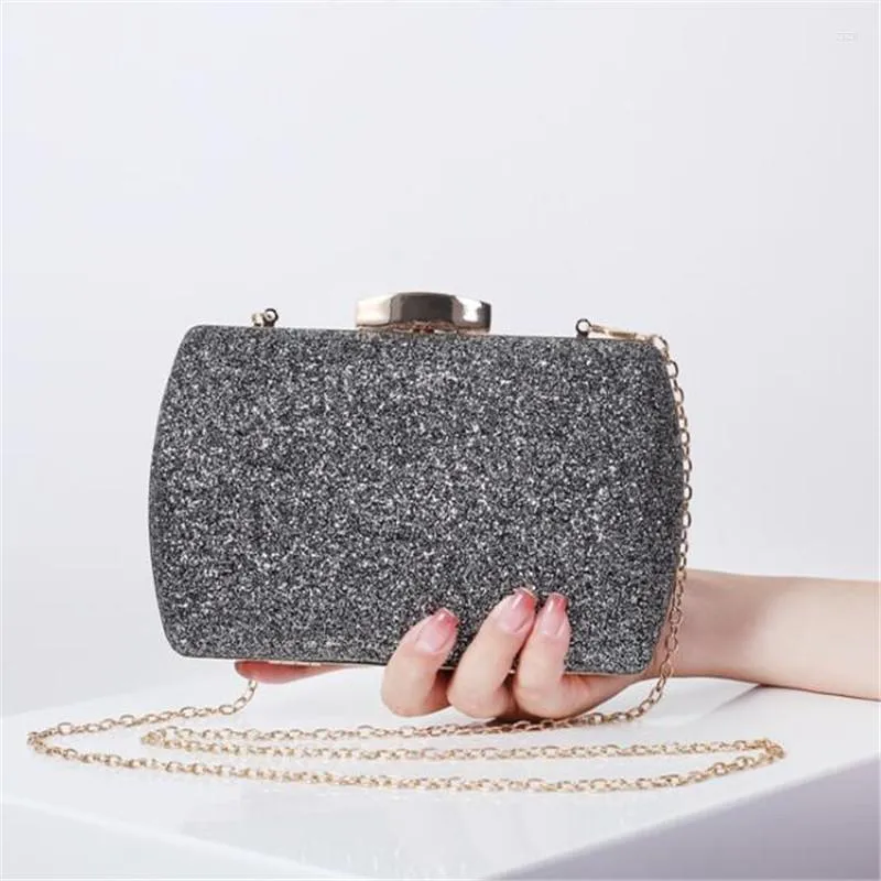 Kvällspåsar bling clutch enskilda sidor paljetter för kvinnor 2023 mode crossbody plånböcker axelväska lxg 13