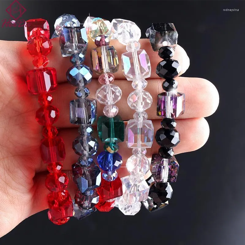 Strand Beaded Strands 2023 Women Square Crystal Beads Bracciale Coreano Graceful Joker Shiny Bangle Regali eleganti per la fidanzata Rodn22