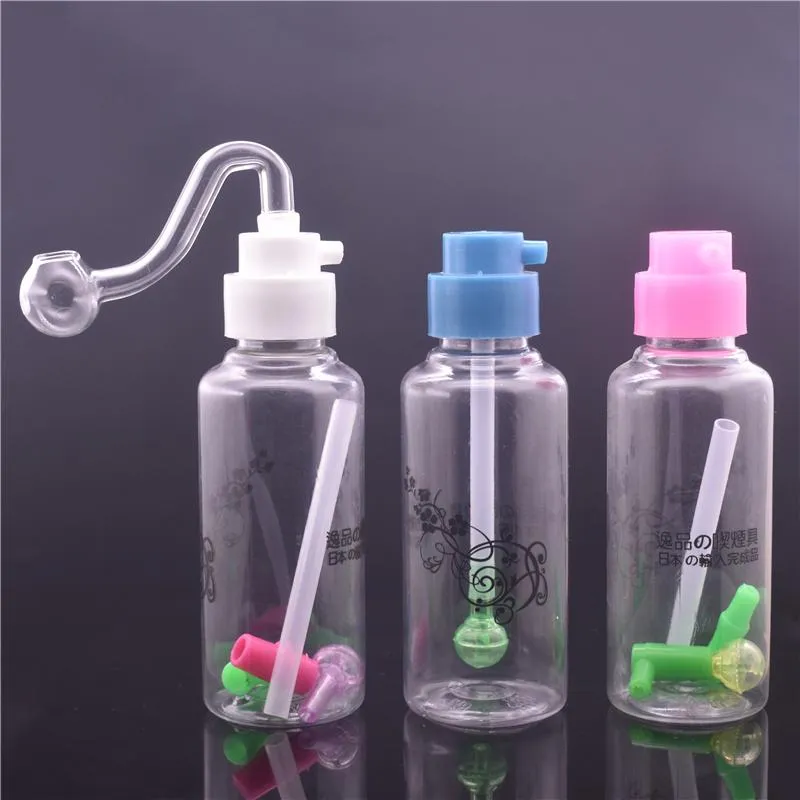 Protable 10mm female Mini Glass Bong Oil Rig Glass Bubbler Inline Donut Oil Rig Percolator Glass Water Pipe