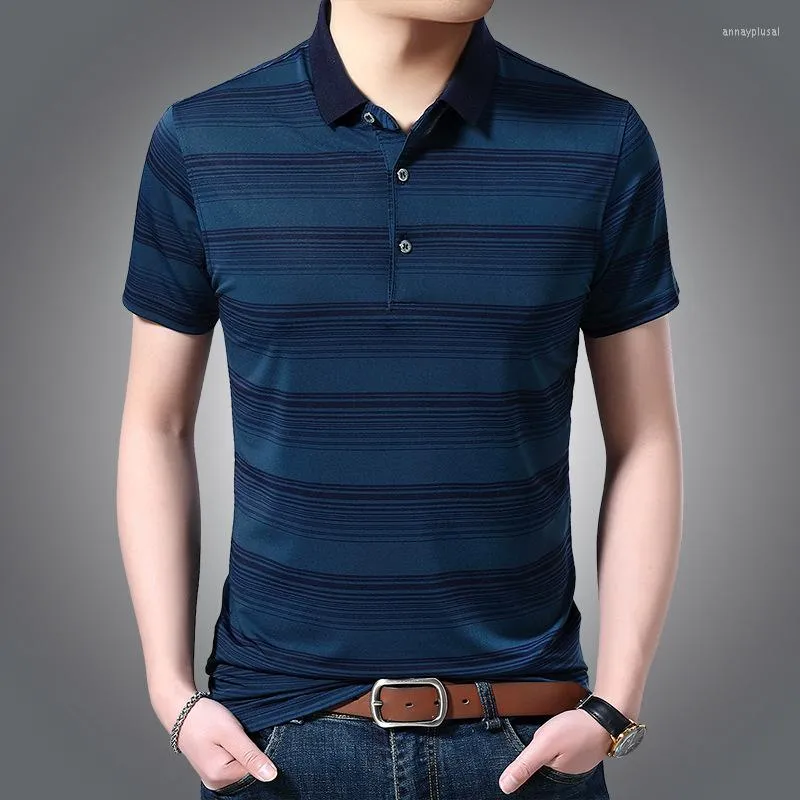 Mężczyzn męski w średnim wieku Summer Wear Top Style Polo Shirt 2023 T-shirt Fold-Down Collar Business Casual