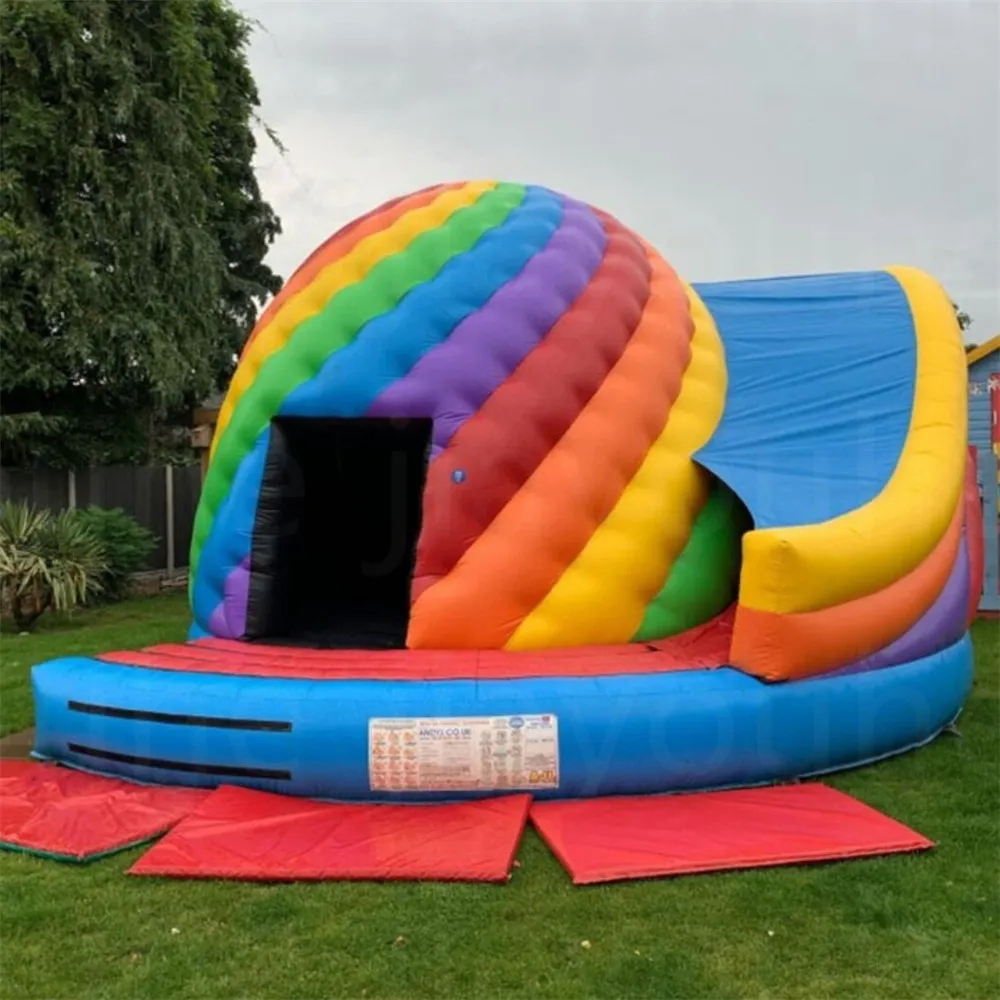 5x5x4m Full PVC Ticari Sınıf Disko Trambolin Kubbesi Şişme Bulo Dounct House Yetişkin ve Çocuklar İçin Bouncy Kalesi