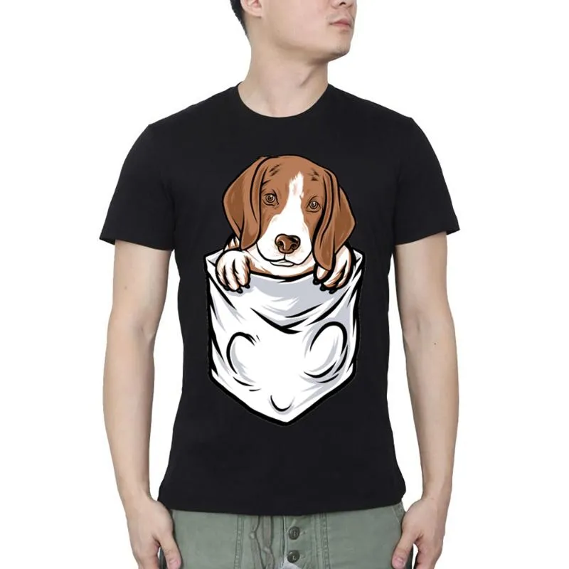 Erkek Tişörtleri Sevimli Amerikan Foxhound Street Giyim O Boyun T-Shirt Yaz Gündelik