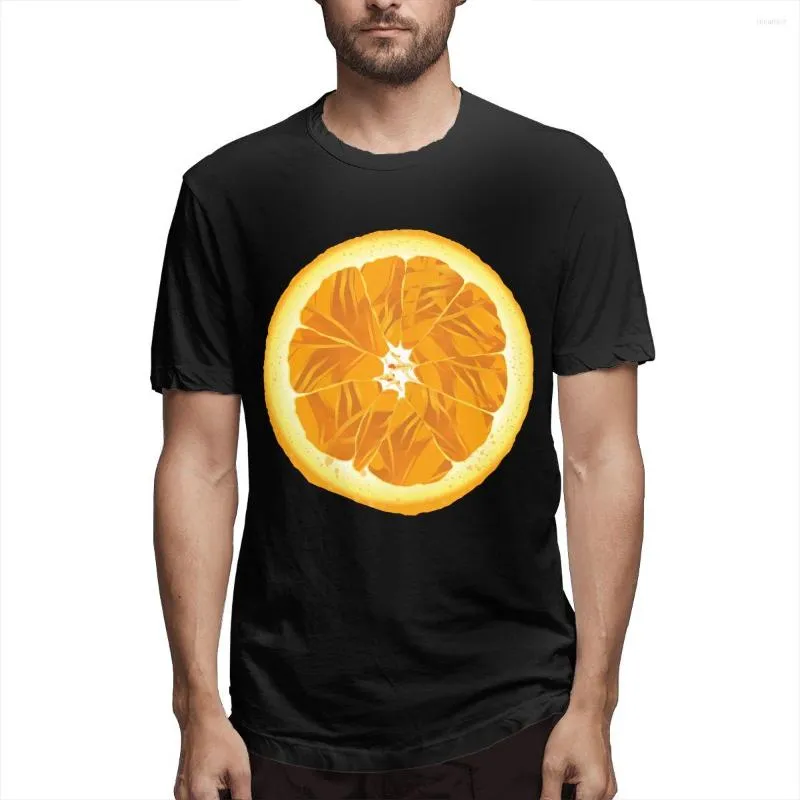 Herr t-skjortor orange kort ärm t-shirt sommarstoppar mode tees