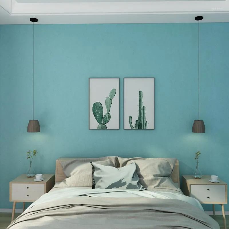 Fonds d'écran nordique moderne bleu foncé ciel mer série couleur unie papiers peints décor à la maison salon chambre papier peint Non tissé