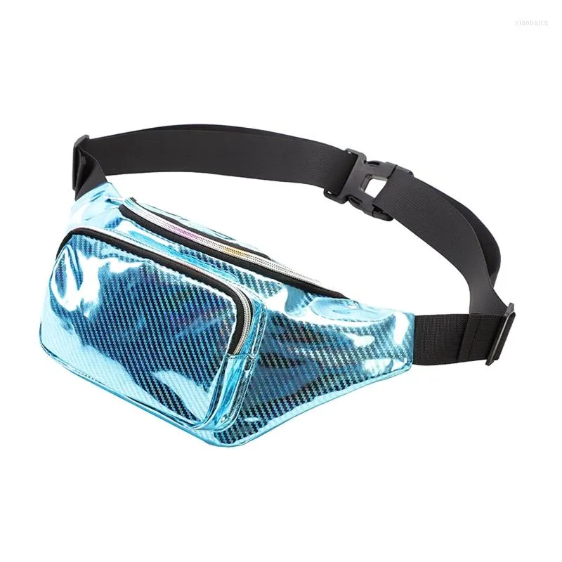 Taille Taschen Tragbare Holographische Reisetasche Für Frauen Mode Transluzente Sling Brust Beutel PVC Gürtel Pack Crossbody