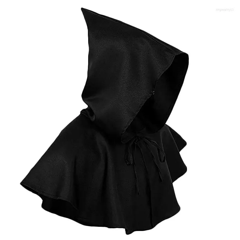 Christmas Decorations Big Deal Vintage Medieval Cowl Hat Halloween Hooded Wicca Pagan Cosplay Accessory Unisex Black