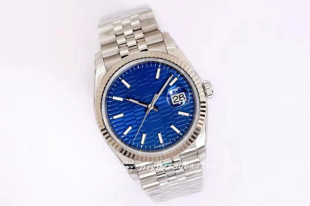 Montre pour homme EW diamètre 36 mm x 11,7 mm avec mouvement 3235 miroir saphir suisse bleu glacier lumineux bracelet en acier 904 résistant à l'eau Montre de luxe de créateur