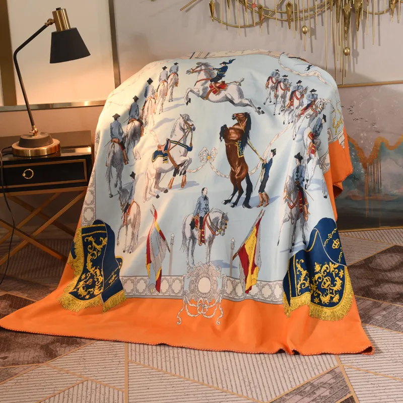 Velvet Blankets Horse Big Size Black Blue Orange Blanket 3 Size Thick Home Sofa Blanket TOP Selling 150&200 180&200 200&230cm