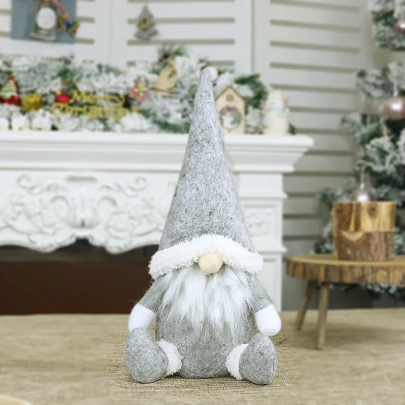 Decorazioni natalizie Peluche Bambola senza volto Babbo Natale Gnomo Vecchio Ornamenti per la casa Anno 2023 Forniture per feste Decorazioni natalizie