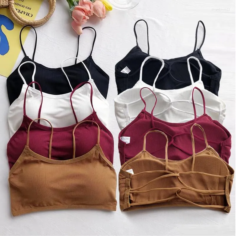 Camisoles Tanks Women Thin Belt Back Cross Sports Bras Comforian