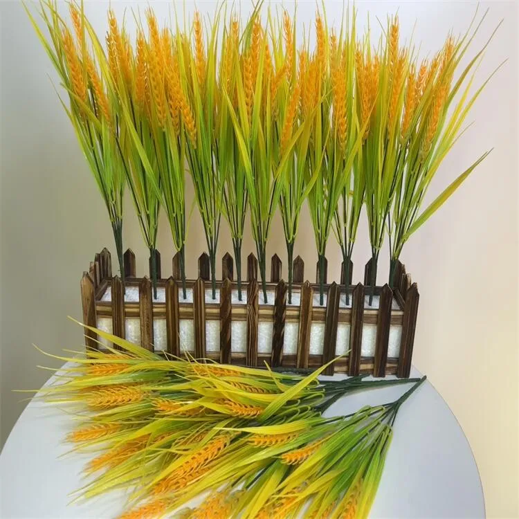 Wholesale 7 Wheat Ear Wheat Pastoral Decoration Lighting Value Fake Flower Plastic Flower Green Plant 1223922