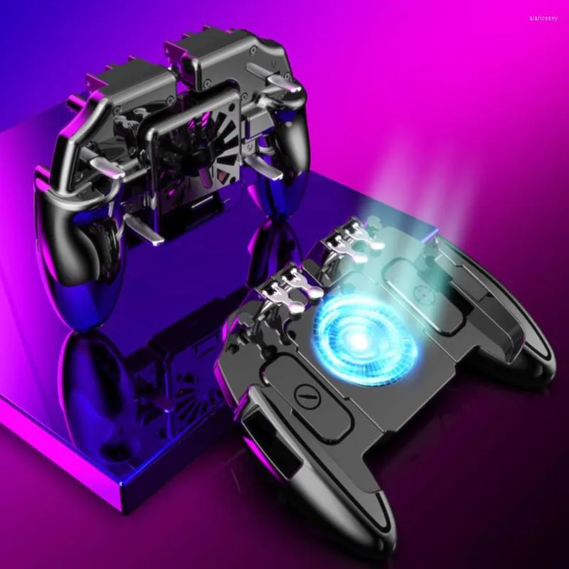 Controller di gioco per pubg 6 dita controller sparatutto per telefoni cellulari joystick gaming pulsante di fuoco con gamepad di raffreddamento