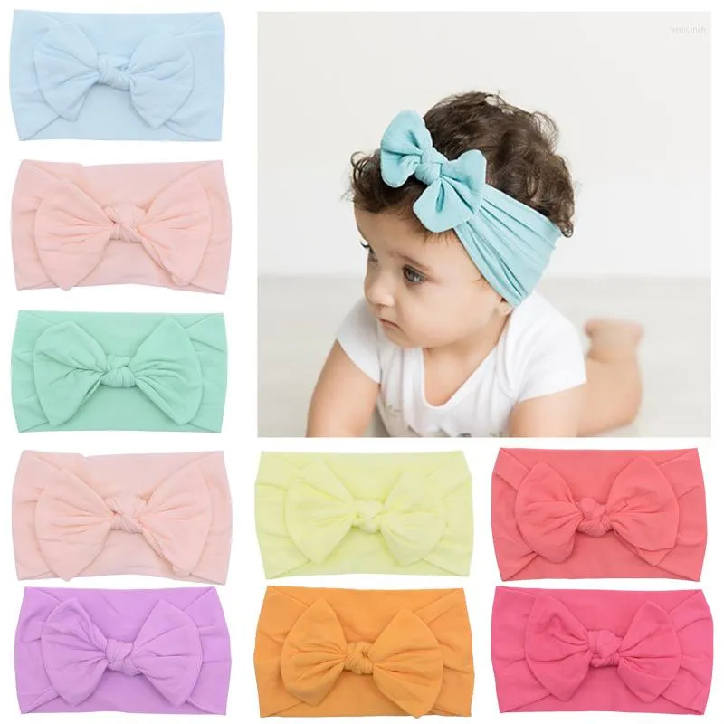 Christmas Decorations 1pc Born Baby Headbands Headwear Girl Elastic Hair Band Kids Toddler Turban Knotted Bow Hairband Shower Accessories