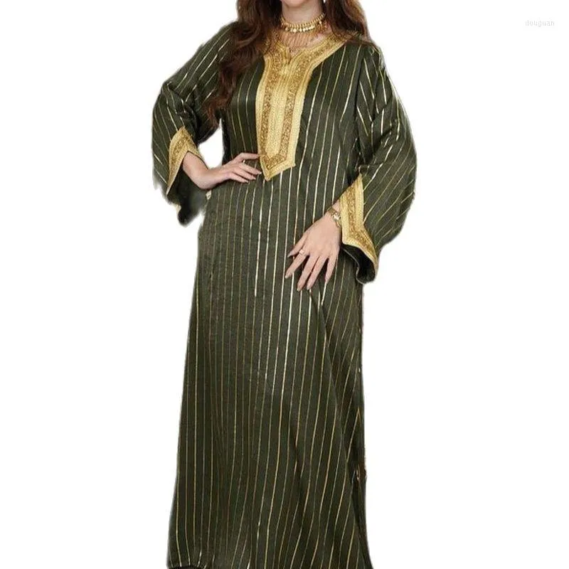 Sukienki swobodne Kaftan Arabski wieczór Abaya Kobiety Diamond Velvet Satin Jalabiya Saudi Dubai Party Srabe Marokańska kaftan muzułmański afrykański długi